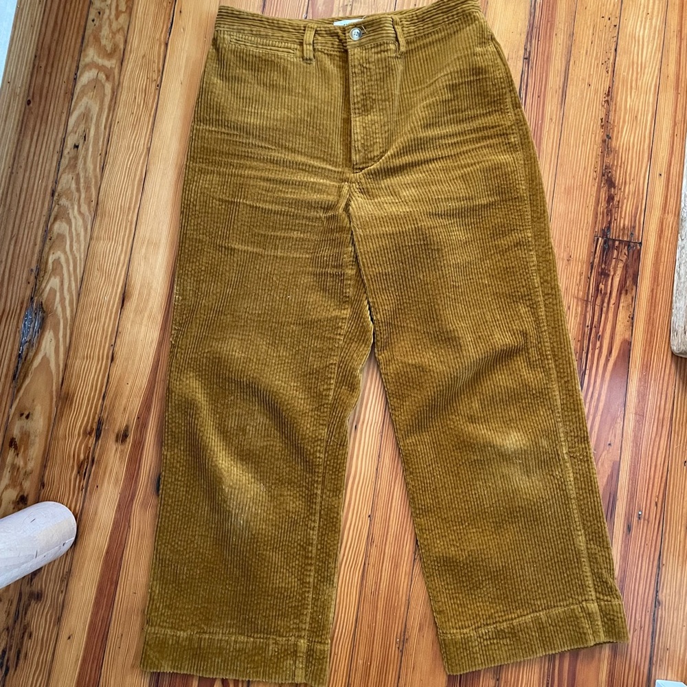 Madewell Slim Emmett Wide-Leg Crops Corduroy 28